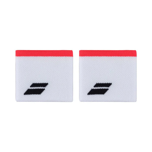 Babolat Wristband Logo - White/Strike Red