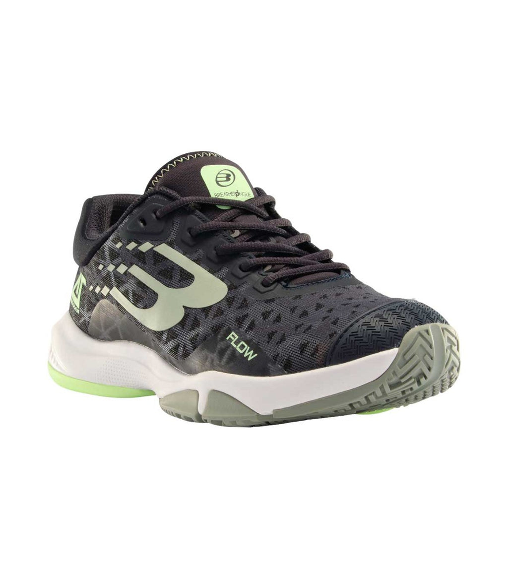 Bullpadel Shoes Flow 24V - Black / Eucalyptus