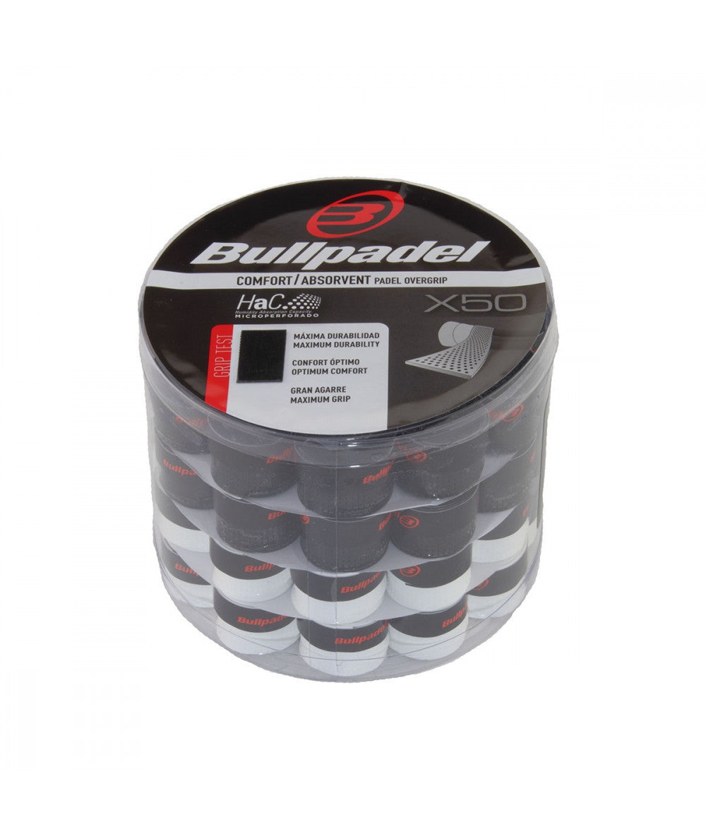 Bullpadel Overgrip Box X50 - Black/White