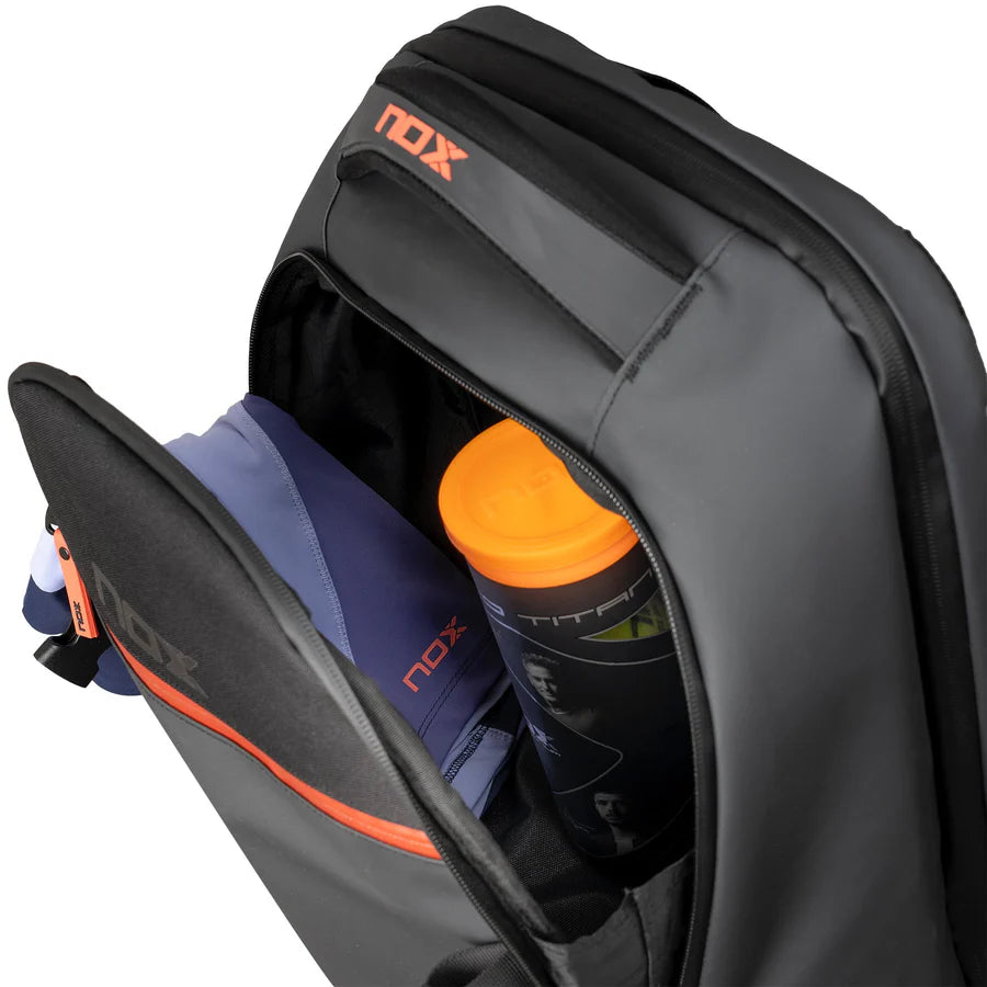 Nox Luxury Open Series Backpack - Black/Red