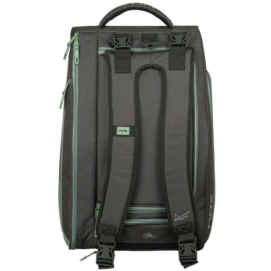 Nox AT10 Competition Trolley Padel Bag - Black/Olive Green