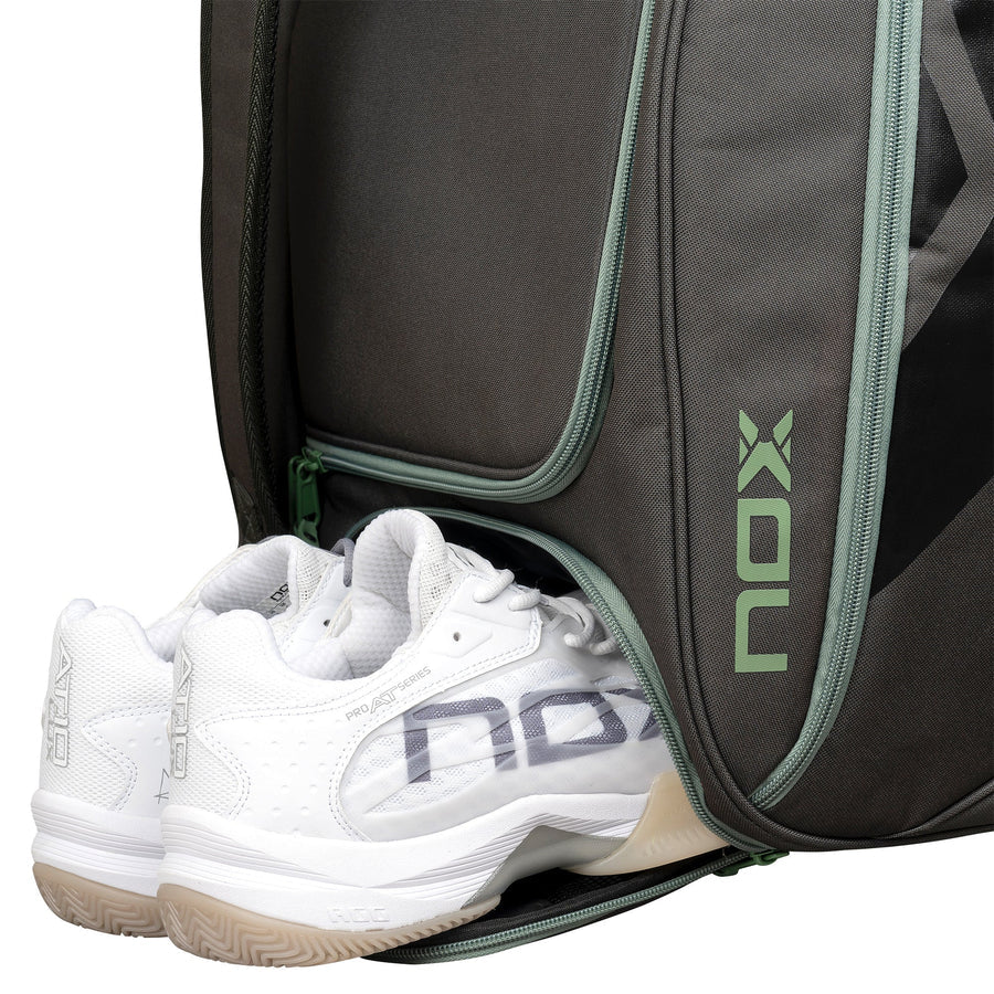 Nox AT10 Competition Trolley Padel Bag - Black/Olive Green