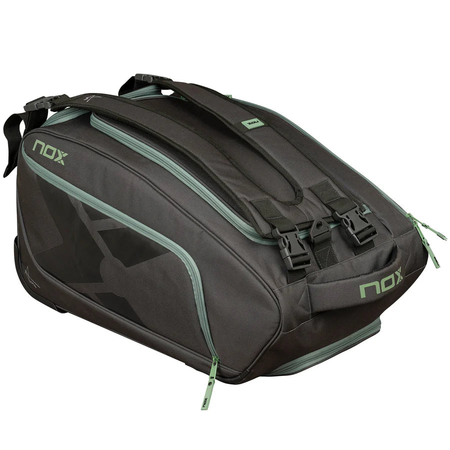 Nox AT10 Competition Trolley Padel Bag - Black/Olive Green