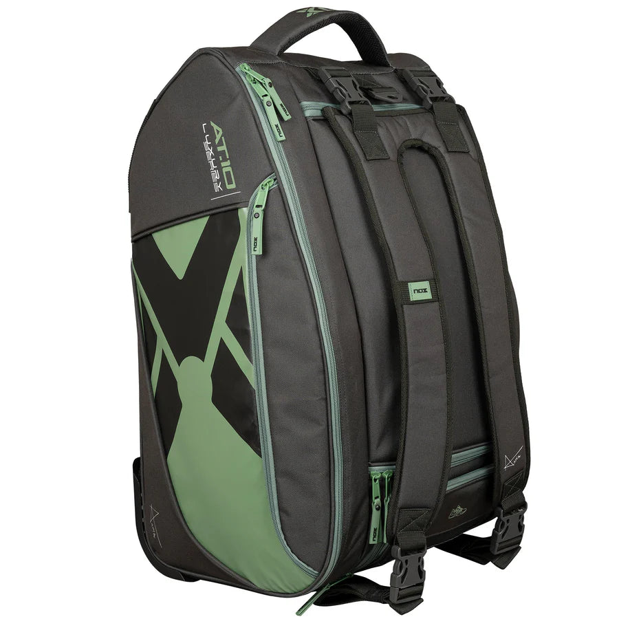 Nox AT10 Competition Trolley Padel Bag - Black/Olive Green