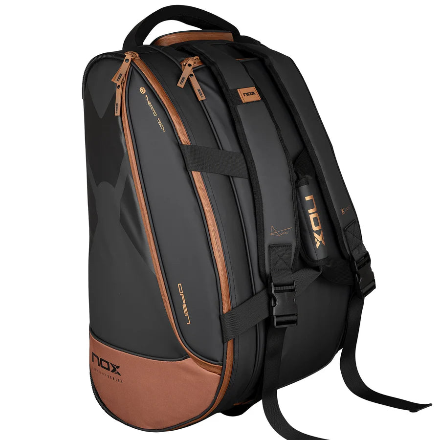 Nox Luxury Open Series Padel Bag - Black/Brown
