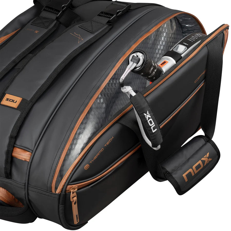 Nox Luxury Open Series Padel Bag - Black/Brown