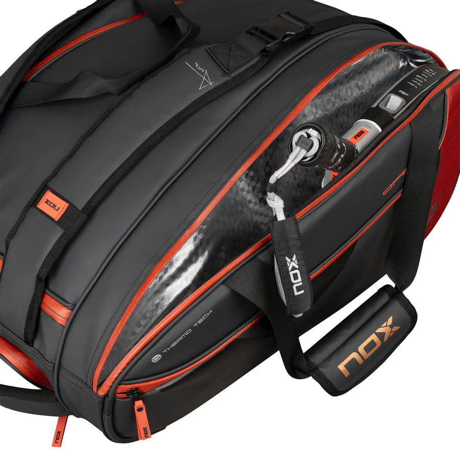Nox Luxury Open Series Padel Bag - Black/Red