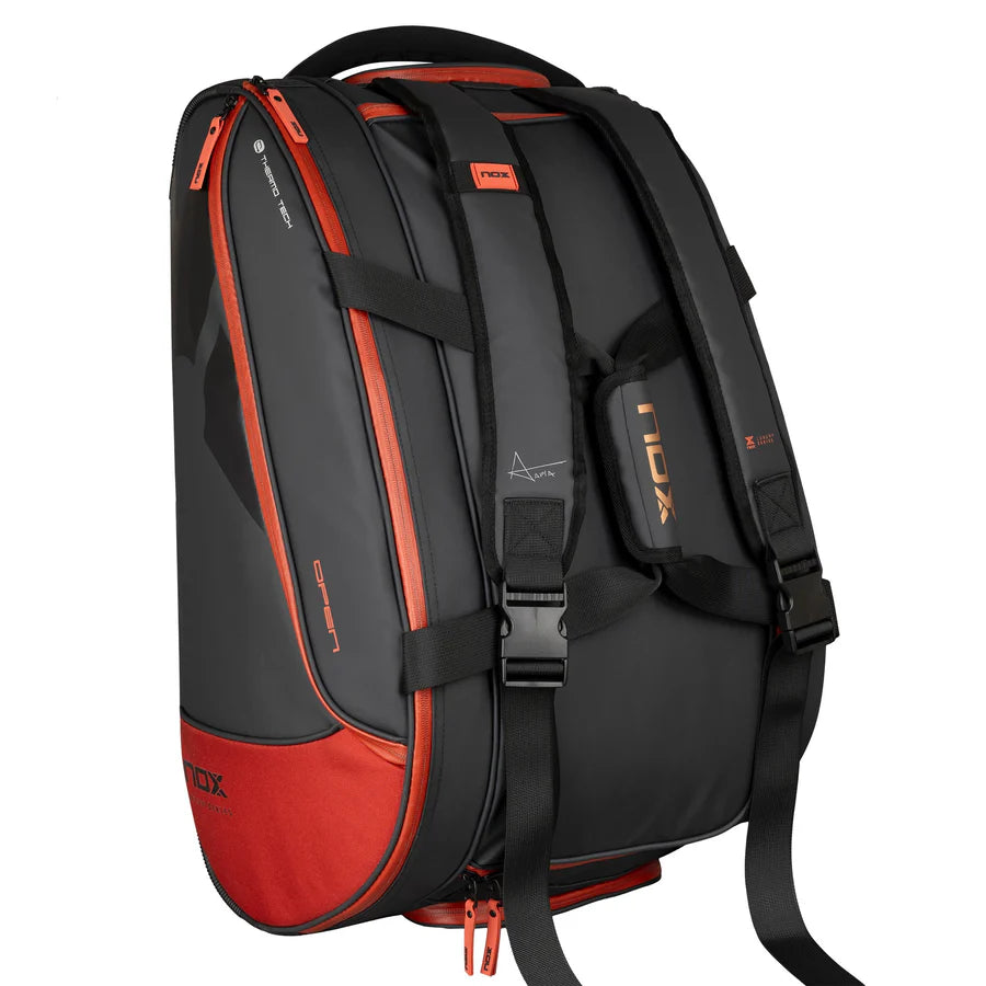 Nox Luxury Open Series Padel Bag - Black/Red