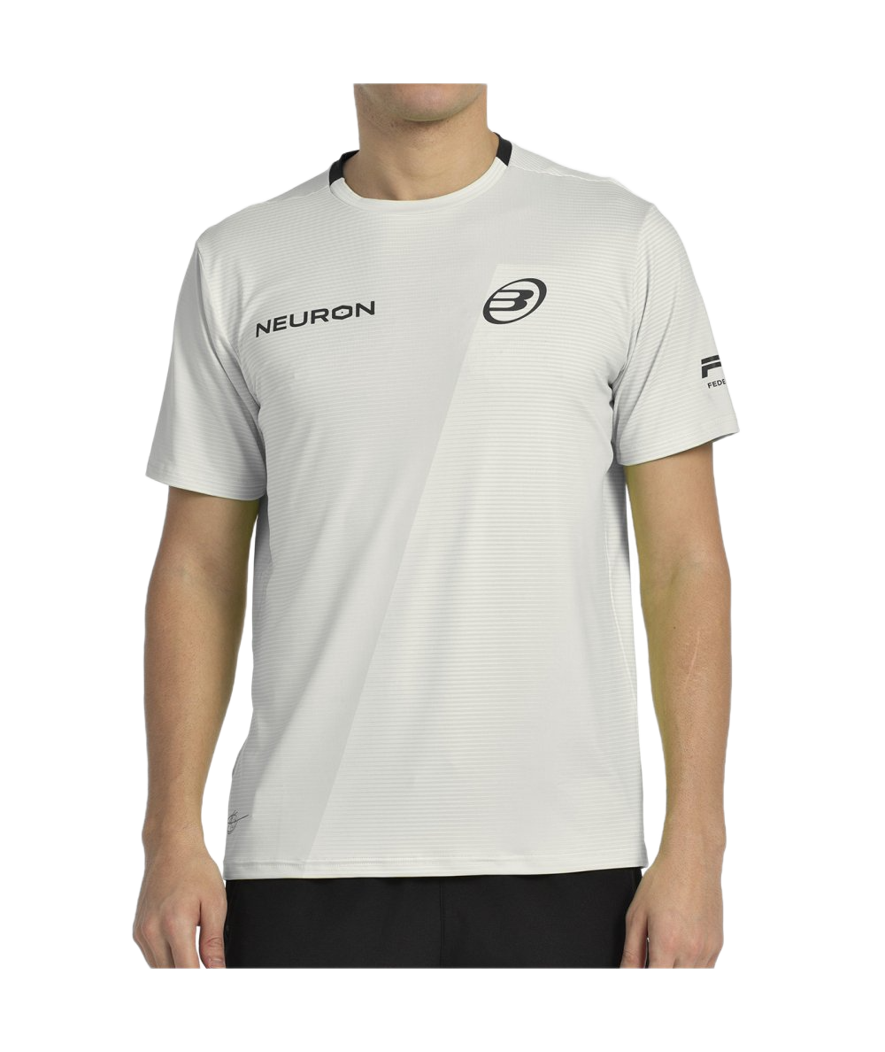 Bullpadel T-shirt 25I Chingotto - White / Grey