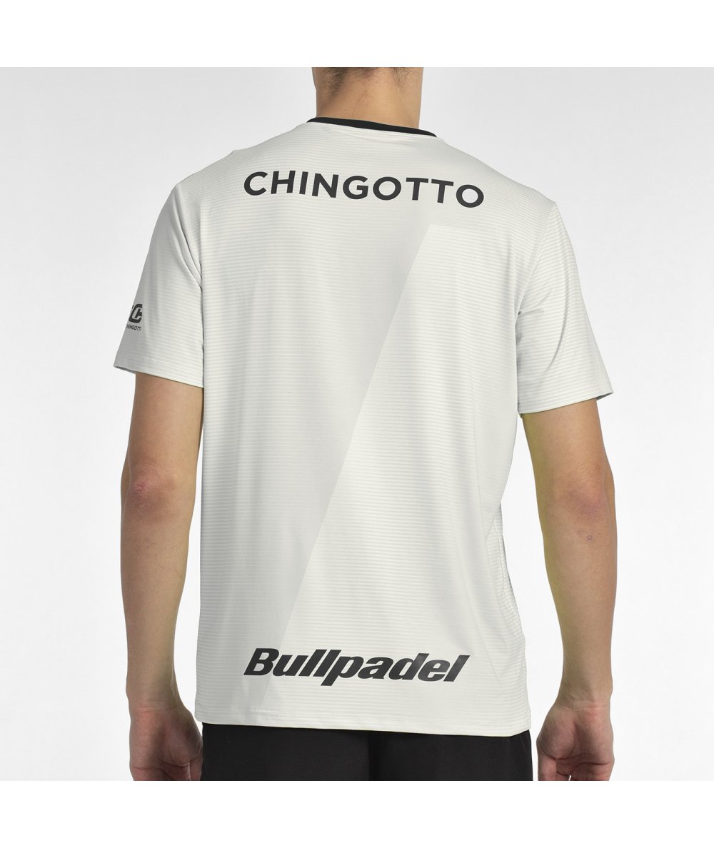Bullpadel T-shirt 25I Chingotto - White / Grey