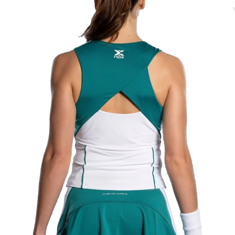 Nox Women's Pro Tank Top - White/Ivy Green
