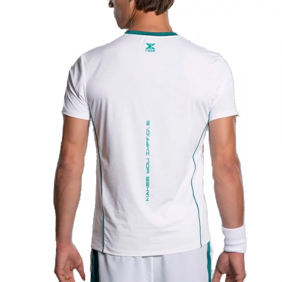 Nox Men's Pro T-Shirt - White/Ivy Green